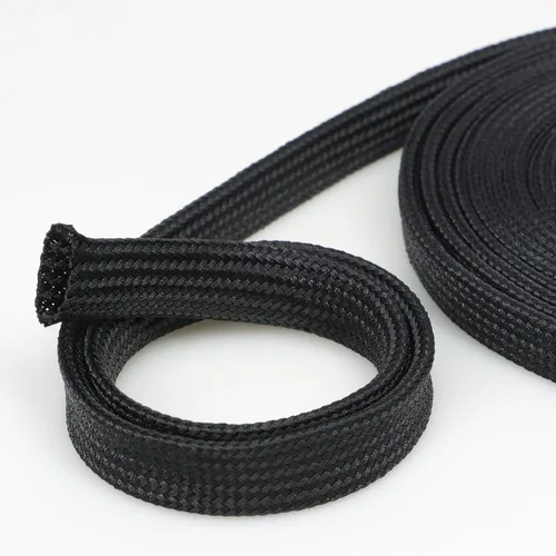 Vista 9 de 0.7" Nylon Braided Cable Sleeve for Hydraulic Cord Tig Welding Cable Cord Audio Video Cable Management, Wire Loom Cord Wrap Wire Sleeve Protector
