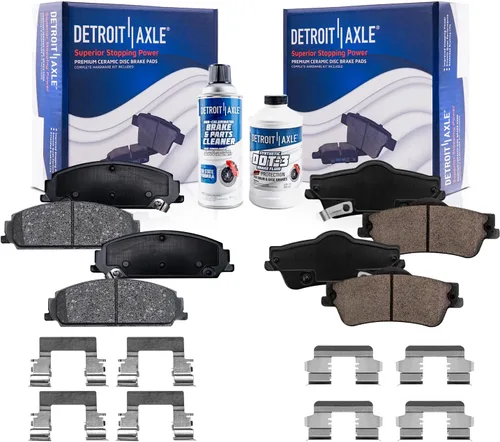 Vista 116 de Detroit Axle - Pinza de disco del lado del acompañante + pastillas de freno de cerámica de repuesto para Lexus HS250H Toyota RAV4 Prius V Scion xB