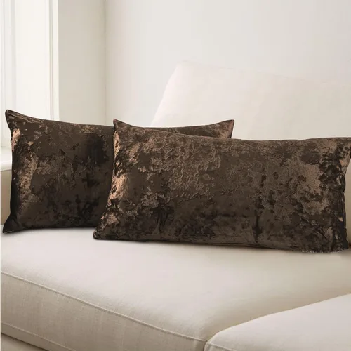 Vista 25 de Home Soft Things Funda de almohada decorativa de terciopelo triturado, 4 piezas, aguacate, 20 x 20 pulgadas, funda cuadrada de acento suave