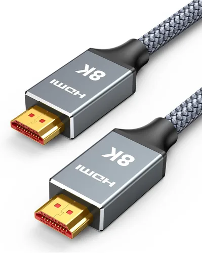 Vista 9 de Capshi Cable HDMI 2.1 de 2 pies 8K 4K a 120Hz, cable de alta velocidad de 48 Gbps para PS5/4, TV, consola de juegos, monitor, 8K @60Hz, 2K @240Hz