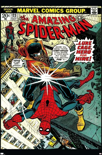 Vista 9 de Trends International Marvel Comics Amazing Spider-Man #123 - Póster de pared, 22.4 pulgadas de largo x 14.7 pulgadas, versión enmarcada en madera