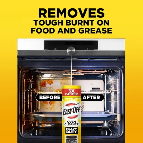 Vista 4 de Easy Off - Limpiador extrafuerte para horno, aroma regular, 87 onzas (6 latas de 14.5 onzas) Easy off cuts through grease fast with kitchen cleaner