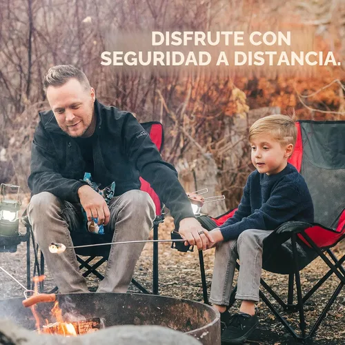 Vista 4 de MalloMe Smores Sticks para hoguera larga – Kit de palos para asar malvaviscos – Pinchos Smore Pinchos Hot Dog Tenedor Camphoguera Equipo de Cocina