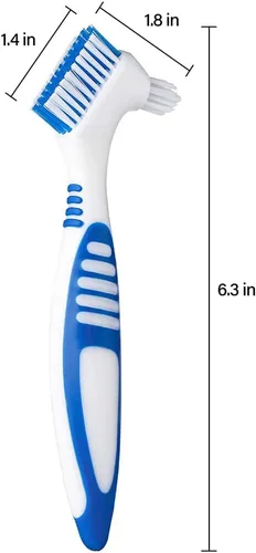 Vista 7 de Anbbas Cabezales de Cepillo de Doble Cerda Cepillo para Dentaduras con Estuche Protector Juego de Cepillos de Limpieza Dental para Cuidado