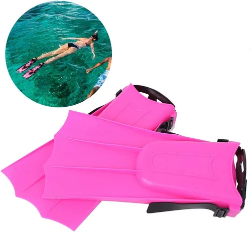 Vista 4 de Kadimendium Aletas de natación seguras y resistentes para esnórquel cortas, ligeras para adultos (aletas de natación)