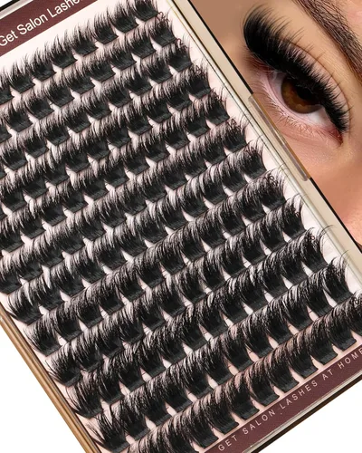 Vista 9 de Racimos de Pestañas de Volumen Completo DIY Extensión de Pestañas 10-18MIX Racimos de Pestañas Curvadas en D 200D Pestañas Individuales Onduladas