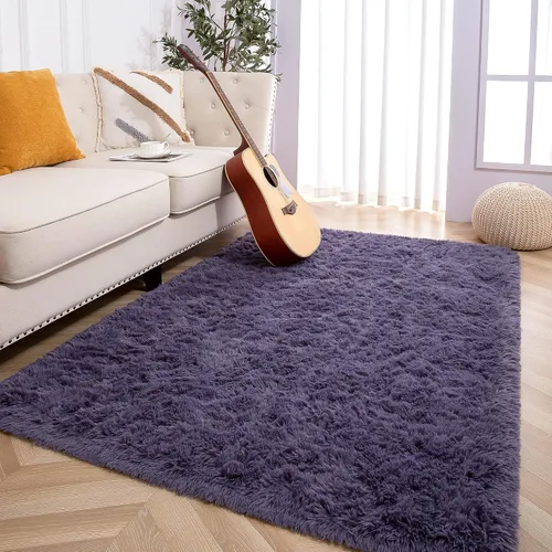 Vista 35 de Foxmas Alfombras de Área Suaves y Esponjosas para Dormitorio, Habitación de los Niños, Alfombra de Guardería de Felpa Peluda, Alfombras Peludas