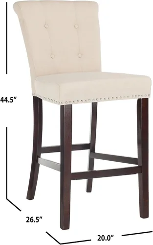 Vista 10 de Safavieh Taylor Taburete de bar, beige/espresso