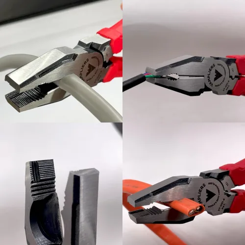 Vista 4 de VAMPLIERS Alicates de corte lateral de 9" para operarios con crimpador. Fabricados en Japón. Diseño de alto apalancamiento y resistencia