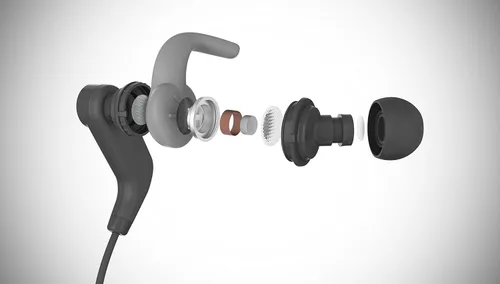 Vista 4 de Koss BT190iK - Auriculares inalámbricos Bluetooth Micrófono en línea y controles táctiles Resistente al sudor Tres tamaños de cojín incluidos
