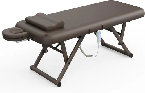 Vista 9 de pouseayar Mesa de masaje ajustable con almohada facial y reposacabezas, resistente y sólida, silenciosa y fácil de ajustar, respaldo ajustable