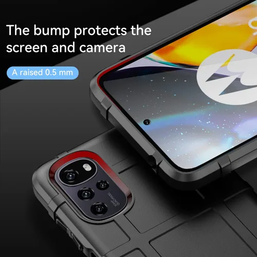 Vista 5 de Funda delgada para Motorola G22, funda para Moto E32, funda para Moto E32S, resistente funda protectora con protección de grado militar a prueba