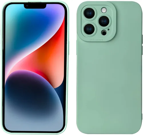 Vista 16 de LOOKSEVEN Funda para iPhone 13, carcasa trasera de goma TPU de silicona negra compatible con iPhone 13 (6.1 pulgadas)