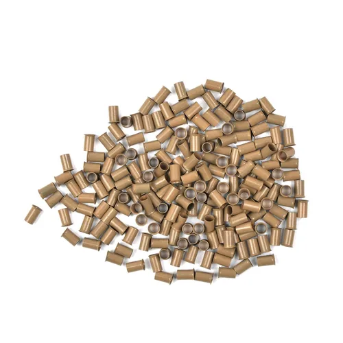 Vista 21 de 200 piezas de 0.134 in de microanillos de eslabones de cuentas de cobre sin silicona para extensiones de cabello (negro)