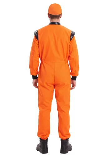 Vista 2 de Disfraz de Traje Naranja de Héroe Teen Shuttle Multicolor