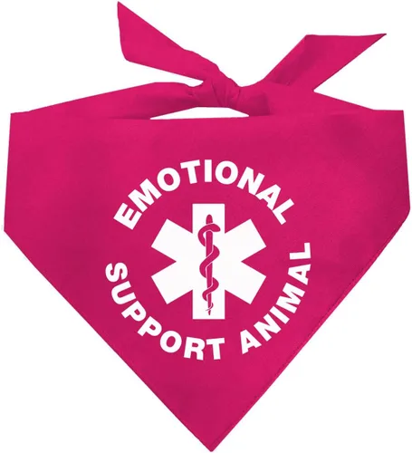 Vista 12 de Bandana para perro de apoyo emocional 100% algodón triángulo ajustable perro de servicio animal de trabajo asistencia negro, XS (209)