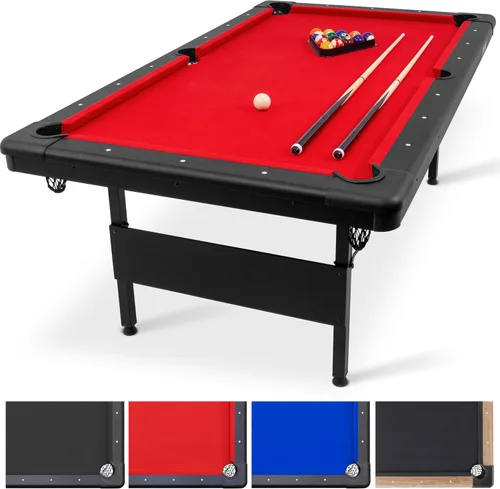 Vista 11 de GoSports 6, 7, or 8 ft Portable Billiards Tables - No Assembly, Includes Set of Balls, 2 Cue Sticks, Chalk, Felt Brush