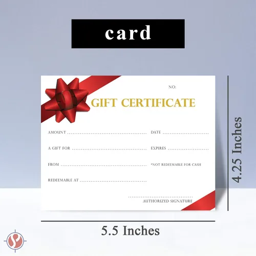 Vista 5 de Certificados de regalo en blanco – Grandes tarjetas de regalo para pequeñas empresas, restaurantes, spa, maquillaje, peluquería, salón de belleza