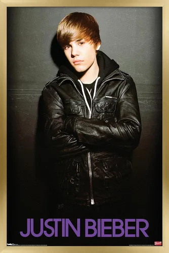 Vista 14 de Trends International Justin Bieber - Póster de pared de amor, 14.725 x 22.375 pulgadas, versión enmarcada de madera de granero