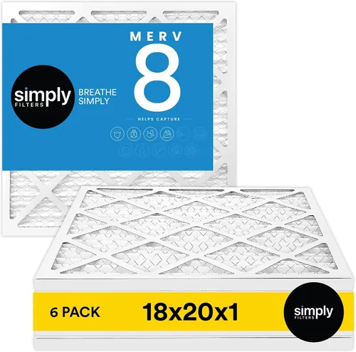 Vista 80 de Simply - Filtro de aire de 8x24x1, MERV 8, paquete de 6, para caldera/aire acondicionado de casa y HVAC (Tamaño real: 19.7 cm x 60.3 cm x 1.9 cm)