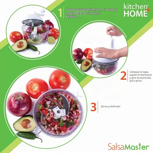 Vista 2 de Salsa Master. Máquina para hacer salsa, picar de alimentos, mezclar y batir. Manual.