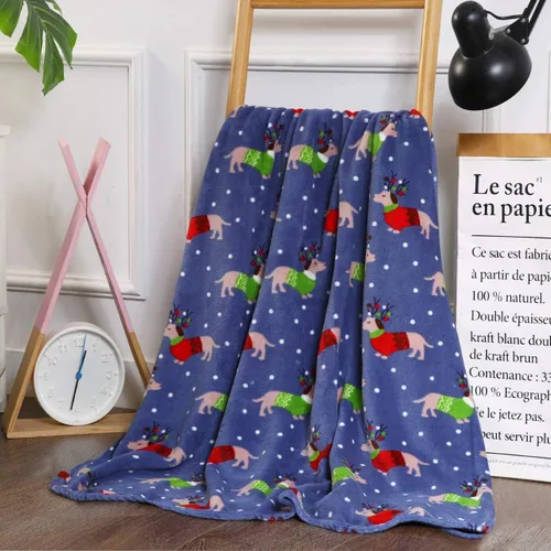 Vista 38 de Elegant Comfort - Manta de vellón muy suave y aterciopelada, con estampado navideño, a cuadros escoceses, de 50 x 60 pulgadas (búfalo negro)