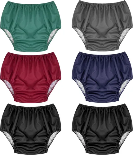 Vista 8 de 6 Piezas Ropa Interior de Incontinencia a Prueba de Fugas para Adultos para Mujeres y Hombres, Calzoncillos de Cobertura Tipo Calzón, Calzones