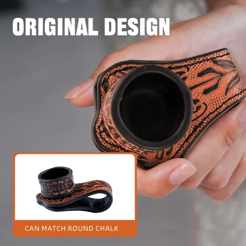 Vista 6 de KONLLEN Magnetic Chalk Holder, Pool Cue Chalk Holder Accessory Redondo-Negro