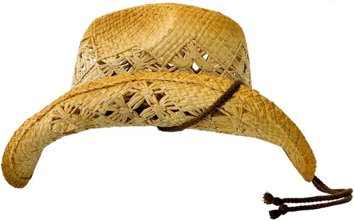 Vista 3 de SonomaDeadwood Trading rafia paja de vaquero sombreros para hombres y mujeres Hit la playa en vaquera estilo lindo sombrero de verano Wala