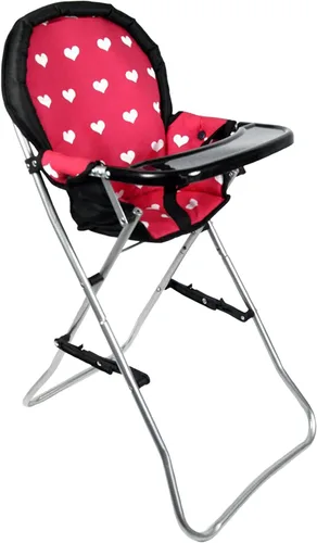 Vista 9 de Silla alta plegable para muñeca de bebé, accesorios para muñecas, muñecas y accesorios para silla alta para muñecas de 18 pulgadas, juego