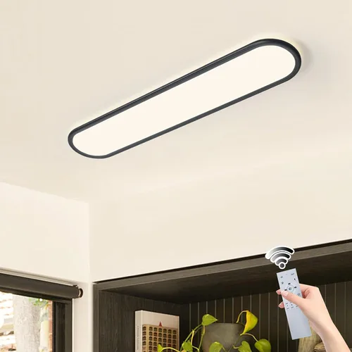 Vista 18 de Ganeed Lámpara de techo LED de 27.6 pulgadas, lámparas de techo lineales de alto brillo, blanco frío de 6000 K, luminaria moderna ultra fina