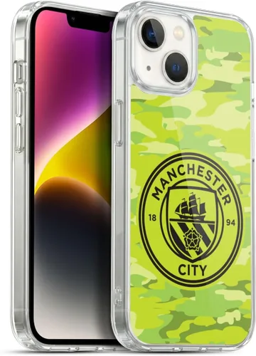 Vista 186 de Head Case Designs Funda de gel con licencia oficial del Manchester City Man City FC Blue Moon Badge Camou [protección de grado militar] compatible