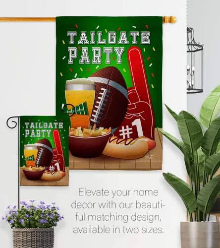 Vista 8 de Bandera de casa de juego para portón trasero, fútbol deportivo, fútbol americano, equipo estadounidense, Super Bowl, actividades de entretenimiento
