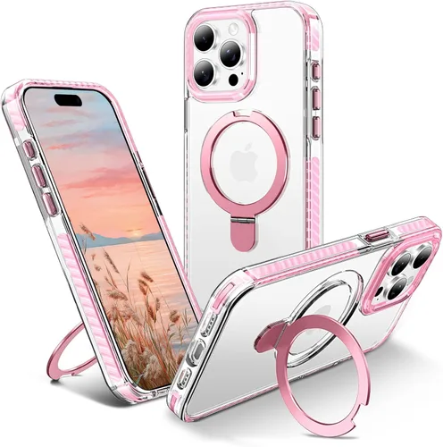 Vista 74 de UMIONE - Funda con diseño de anillo magnético giratorio de 360° para iPhone 11, soporte de bucle invisible integrado, compatible con Magsafe, funda