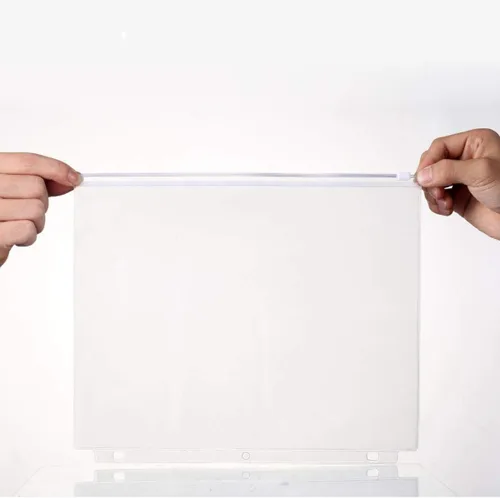 Vista 4 de YoeeJob Paquete de 8 bolsillos transparentes con cremallera para carpetas 9 Packs