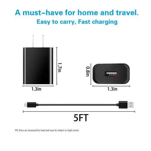 Vista 8 de Cargador de teléfono portátil USB A a C, cable de carga rápida compatible con iPhone 17 Pro Max 15 Plus 17 Air/iPad Pro 13 Air/Samsung Galaxy S25