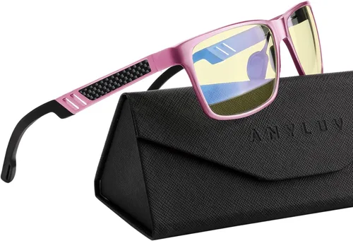 Vista 43 de ANYLUV Blue Light Blocking Glasses Men Computer Gaming Glasses Lightweight Al-Mg Metal Anti Eyestrain Eye Protection