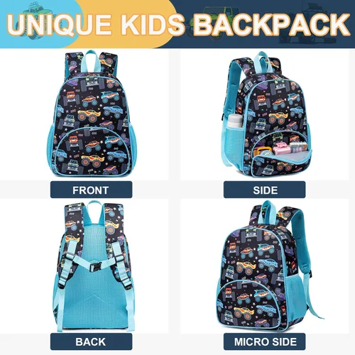 Vista 7 de LOIDOU Mochila para niños pequeños de 15 pulgadas para niños preescolares Kindergarten School Mochila para libros para guardería, guardería