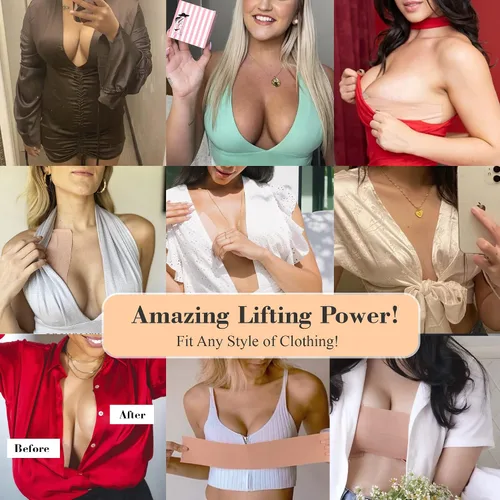 Vista 5 de BoobyTape, Breast Lift Tape & 10 Satin Nipple Covers,Boob Tape for A-DD Cup,Body Tape for Fashion,Bra Tape for Breasts Lift