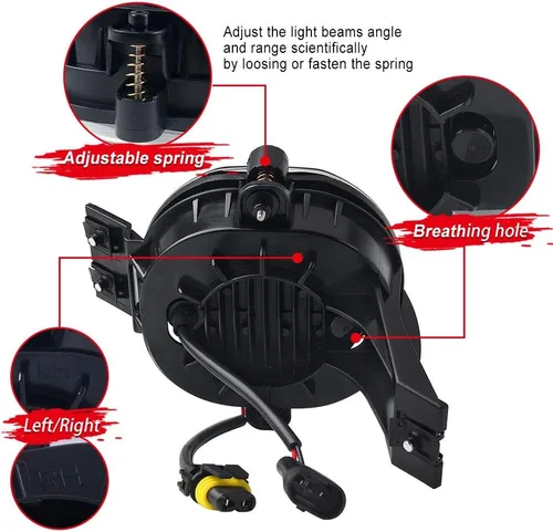 Vista 3 de Luces antiniebla LED compatibles con Dodge Ram 1500 2002-2008, Ram 2500 3500 2003-2009, Dodge Durango 2004-2006, repuesto de montaje de faros