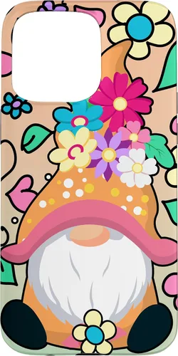 Vista 30 de Funda para iPhone XR con diseño de gnomo de verano y flores de margarita