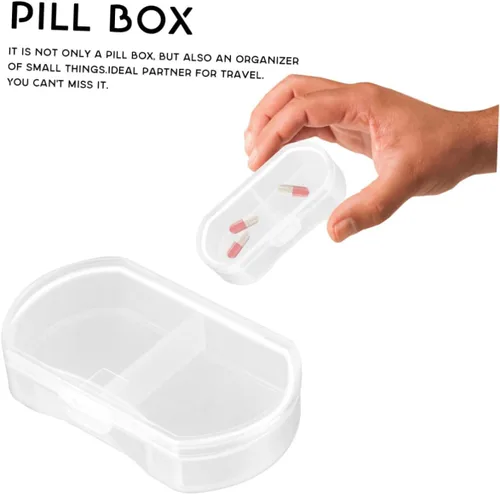 Vista 6 de Healeved 4 piezas pequeño organizador de medicamentos estuche de viaje organizador bolsillo caso contenedor monedero caso pequeño
