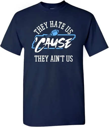 Vista 26 de Xtreme Apparrel They Hate Us 'Cause They Ain't Us Men's T-Shirt for Football Fans Arizona - Camisa negra