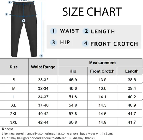 Vista 6 de COOFANDY Pantalones cargo para hombre, ajuste relajado, pantalones de lino recortados, pantalones casuales holgados con bolsillos