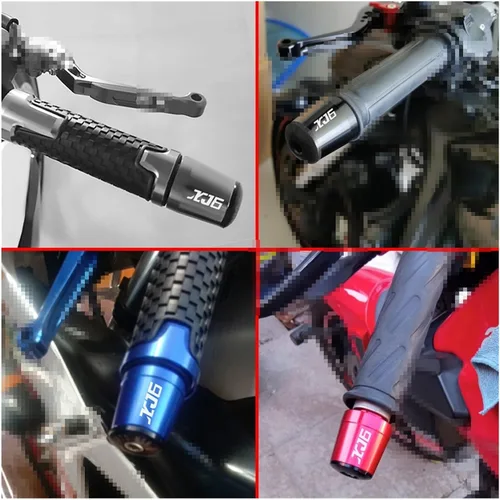 Vista 3 de Tapas para manillar de motocicleta XJ6 para Yamaha XJ6 Diversion XJ 6 2017 2018 2019 2020 2021 2022 Accesorios extremo de mango (color negro)