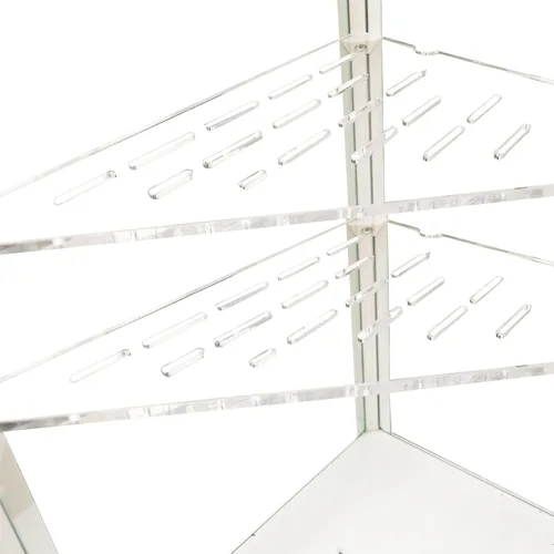 Vista 7 de PIAOLGYI Estante de repuesto para gabinete alto de invernadero IKEA Milsbo para interiores, estantes de esquina triangulares de acrílico, accesorios