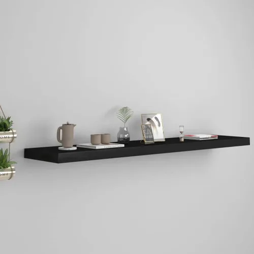 Vista 67 de Estante flotante de pared negro de 9.1 x 9.3 x 1.5 pulgadas, estante de almacenamiento de estante montado en la pared, estantes flotantes