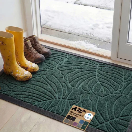 Vista 30 de Gorilla Grip - Tapete WeatherMax todo terreno 100% impermeable, caucho natural, resistente a manchas y decoloración, interior y exterior, fácil
