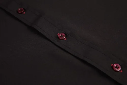 Vista 4 de Alex Vando Camisa de vestir para hombre, sin arrugas, ajuste regular, elástica en 4 direcciones, con botones