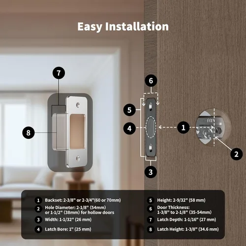 Vista 6 de Aqara Smart Lock U100, cerradura de puerta de entrada sin llave con llave Apple Home, teclado de pantalla táctil, cerrojo electrónico Bluetooth, Gris